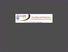 Tablet Screenshot of medicina.uady.mx