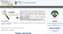 Desktop Screenshot of contraloriasocial.uady.mx