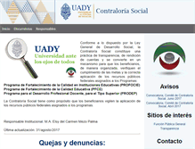 Tablet Screenshot of contraloriasocial.uady.mx