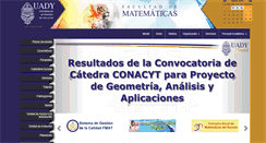 Desktop Screenshot of matematicas.uady.mx