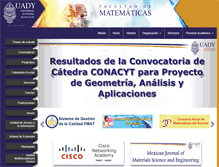 Tablet Screenshot of matematicas.uady.mx